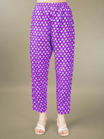 Thumbnail for Jyoti Fashion Women's Purple Rayon Embroidery & Sequence work Kurta with Trouser & Dupatta - Distacart