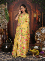 Thumbnail for Astita Linen Cotton White Saree