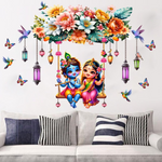 Thumbnail for Decor Villa PVC Vinyl Radha Krishna On Branch Self-Adhesive Wall Sticker