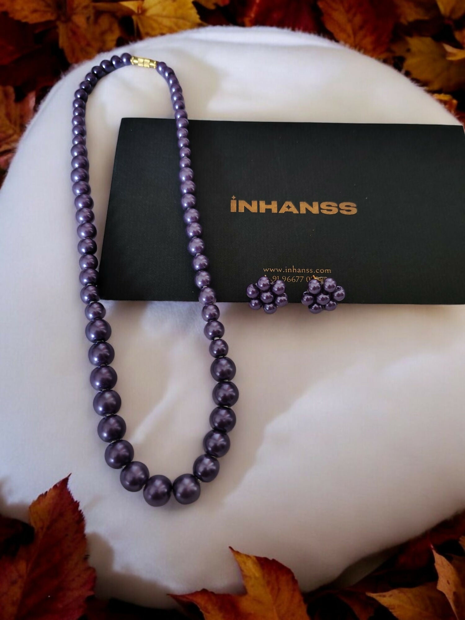 Inhanns Spectrum Everyday Pearl Sets - Single Strand - Purpale - Distacart