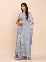 Thumbnail for Astita Linen Cotton Grey Saree