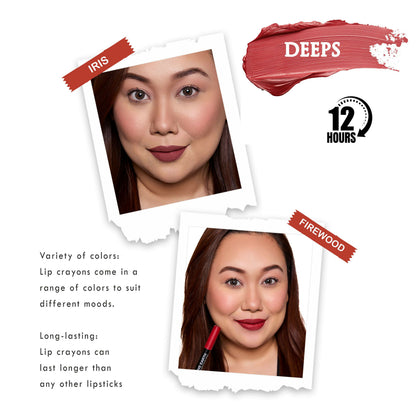 Love Earth Lip Crayon Non-Transfer Lipstick - Deeps - Distacart