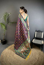 Thumbnail for Joban Fashion Wine Banarasi Soft Silk Woven Saree