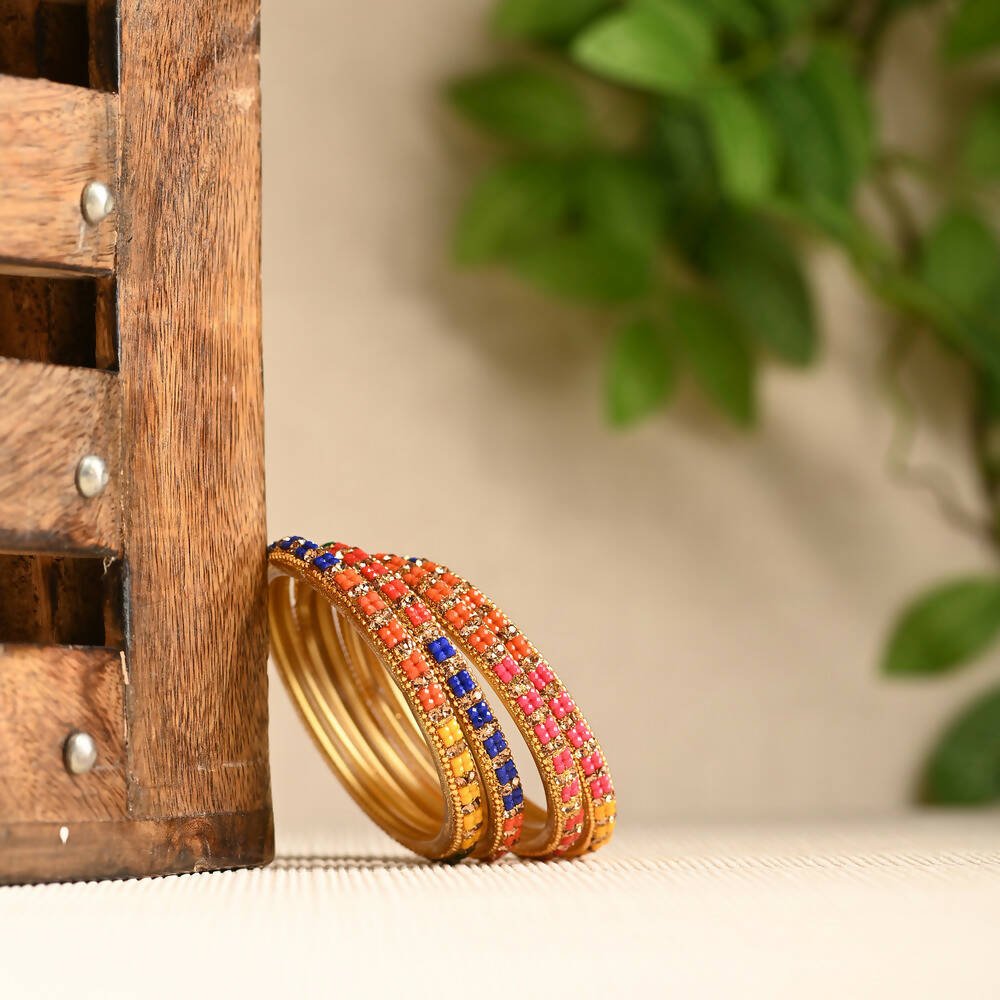 Afast Elegant Bridal & Wedding Party Fashion Bangle/Kada Set, Multi, Glass, Pack Of 8 Model No- A32 - Distacart