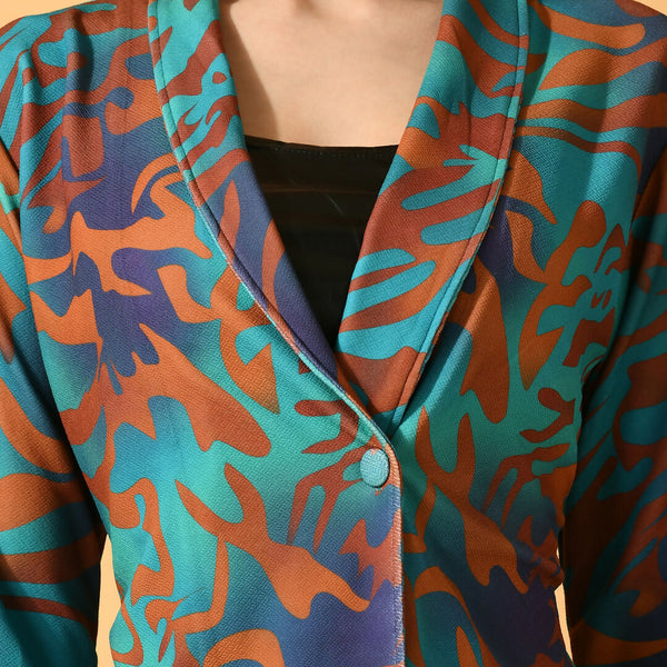 Myshka Women's Multi Printed Ombre Jacket - Distacart