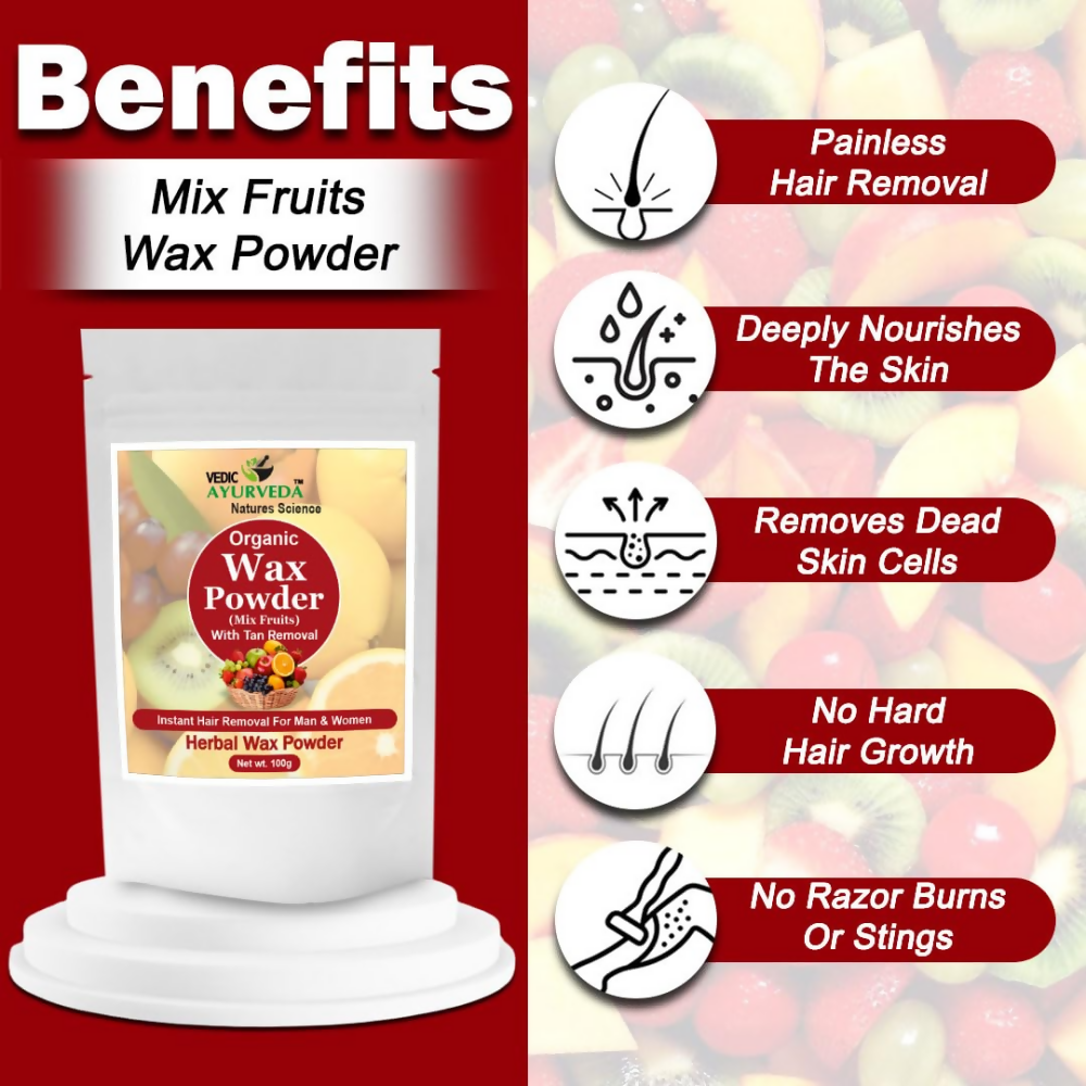 VedicAyurveda Herbal Wax Powder - Mix Fruits - Dista