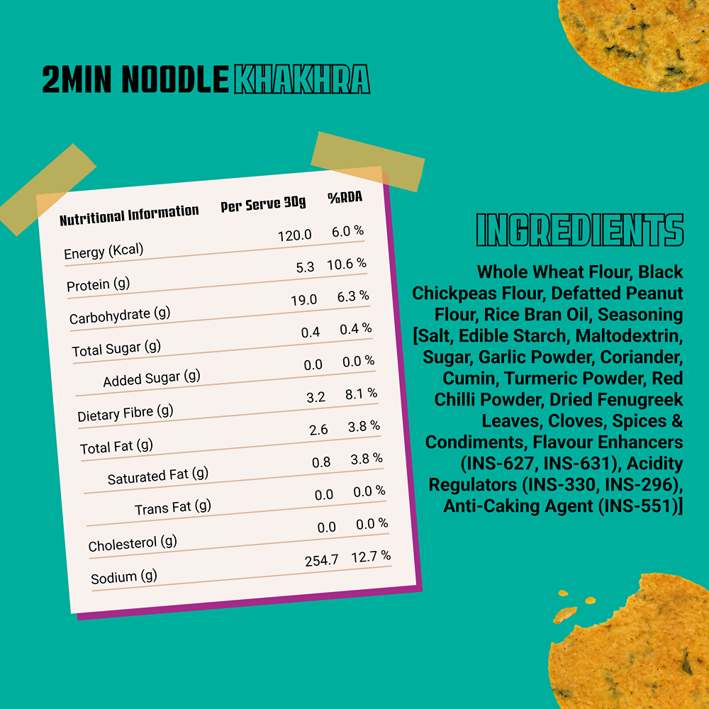 Knacks Coin Khakhra Crisps - 2Min Noodle Flavour - Dista