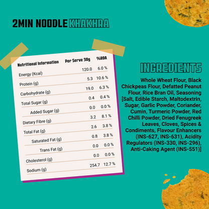 Knacks Coin Khakhra Crisps - 2Min Noodle Flavour - Dista