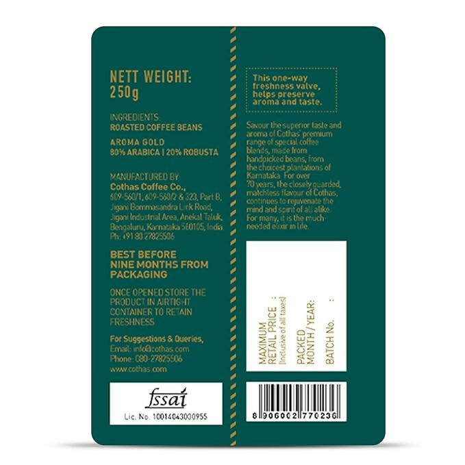 Cothas Coffee Aroma Gold Medium Roasted Coffee Beans - Distacart