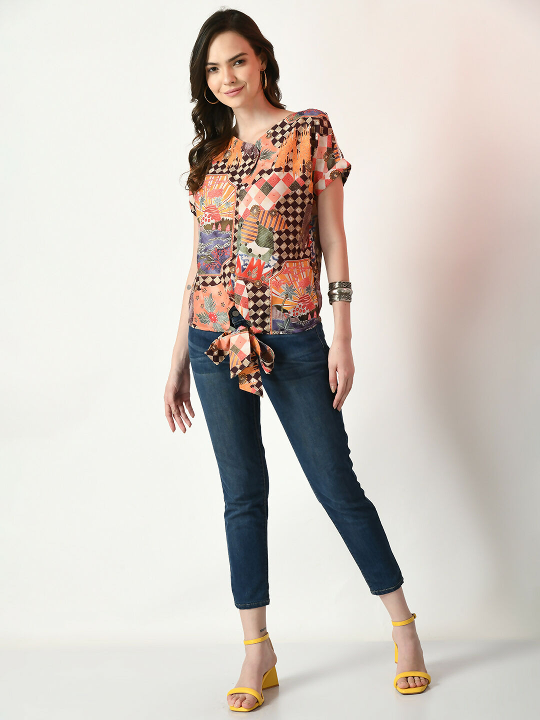 Myshka Women's Multi Printed Top - Distacart