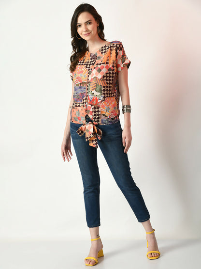 Myshka Women's Multi Printed Top - Distacart