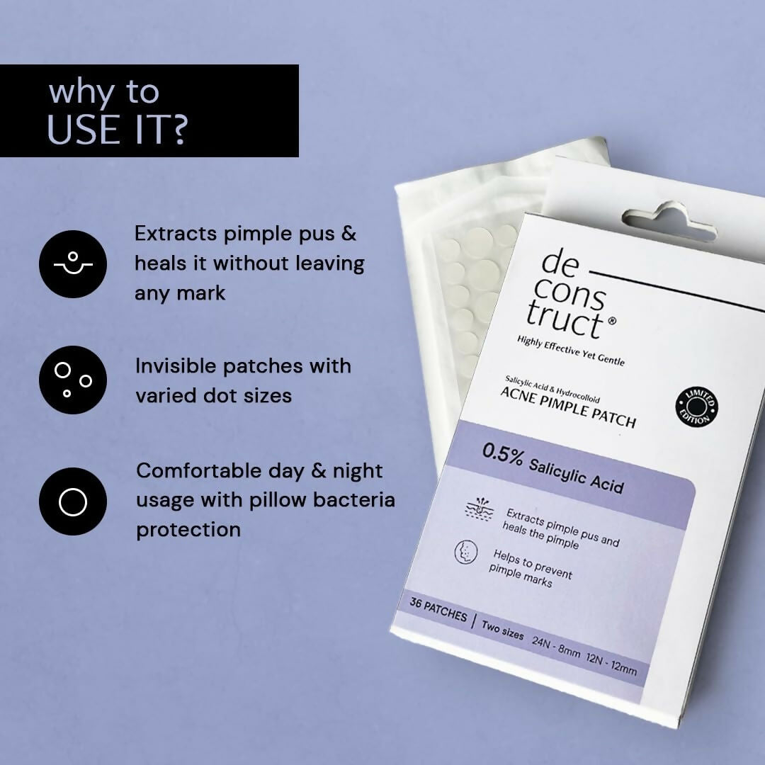 Deconstruct Salicylic Acid & Hydrocolloid Acne Pimple Patch - Distacart