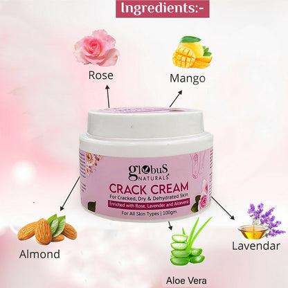 Globus Naturals Crack Cream Rose - Distacart