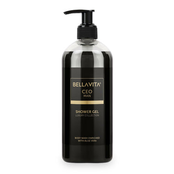 Bella Vita Luxury CEO MAN Shower Gel For Deep Cleansing, Hydrating & Moisturising Skin with Aloe Vera & Charcoal Powder - Distacart