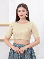 Thumbnail for Joban Fashion Gold Shift Elbow Sleeveless Back Open Blouse