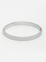 Thumbnail for NVR Men's Silver-Plated Stainless Steel Kada Bracelet - Distacart