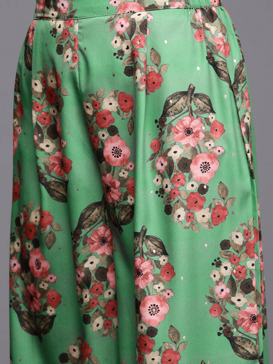 Ahalyaa Women's Traditional Wear Co-ods - Green - Distacart