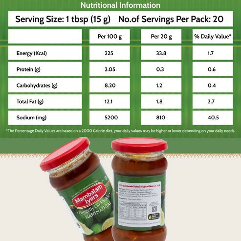 Mambalam Iyers Narthangai Pickle - Distacart