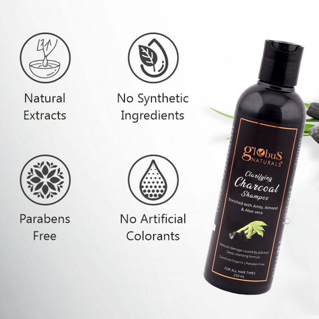 Globus Naturals Charcoal Shampoo - Distacart