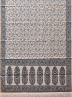 Thumbnail for White Cut Work Sico Cotton Saree with All Over and Border Design - Global Threads - Distacart