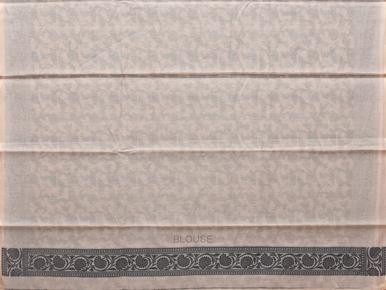 White Cut Work Sico Cotton Saree with All Over and Border Design - Global Threads - Distacart