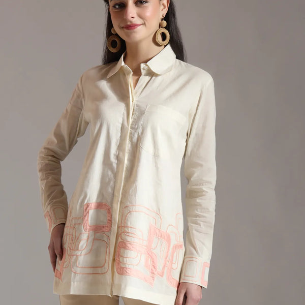Yufta White Pure Cotton Top With Embroidery With Lining - Distacart