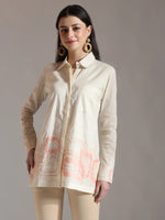 Thumbnail for Yufta White Pure Cotton Top With Embroidery With Lining