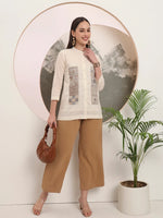 Thumbnail for Yufta White Pure Cotton Top With Embroidery