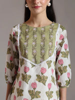 Thumbnail for Yufta White Pure Cotton Top With Lace Detailings
