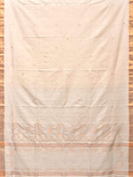 Thumbnail for White Uppada Cotton Handloom Saree with Mango Design Pallu - Global Threads - Distacart