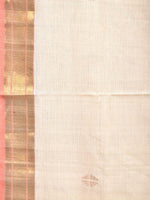 Thumbnail for White Uppada Cotton Handloom Saree with Mango Design Pallu - Global Threads - Distacart