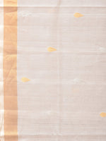 Thumbnail for White Uppada Cotton Silk Handloom Saree with Hamsa Pallu Design - Global Threads - Distacart