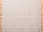 Thumbnail for White Uppada Cotton Silk Handloom Saree with Hamsa Pallu Design - Global Threads - Distacart