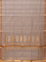 Thumbnail for White Uppada Cotton Silk Handloom Saree with Mango Pallu Design - Global Threads - Distacart