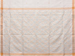 Thumbnail for White Uppada Silk Handloom Saree with Jamdani Pallu Design - Global Threads - Distacart