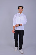 Thumbnail for Bluebird Men's Short Kurta in White - 100% Pure Cotton