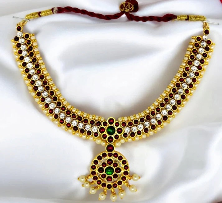 Elite Trading Classical Dance Jewelry – Bharatanatyam Small Necklace for Women & Girls - Distacart