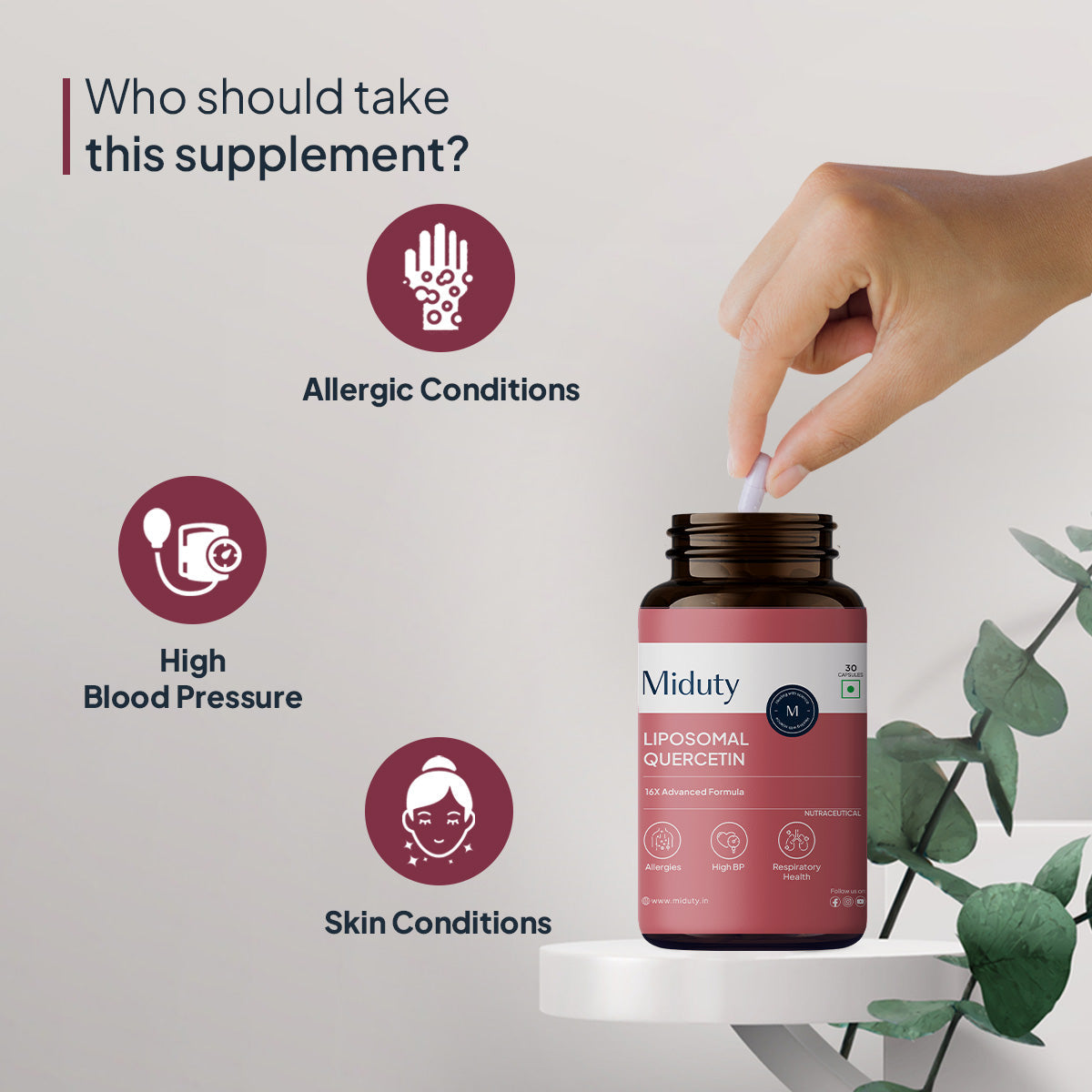 Miduty by Palak Notes Liposomal Quercetin Capsules - Distacart
