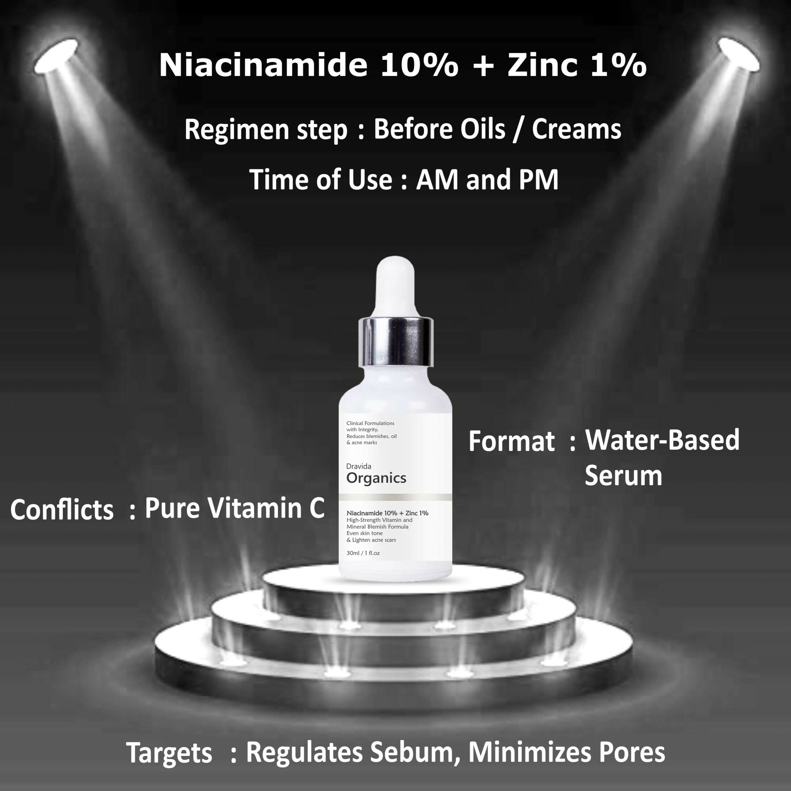 Dravida Organics 10% Niacinamide Serum - Dista