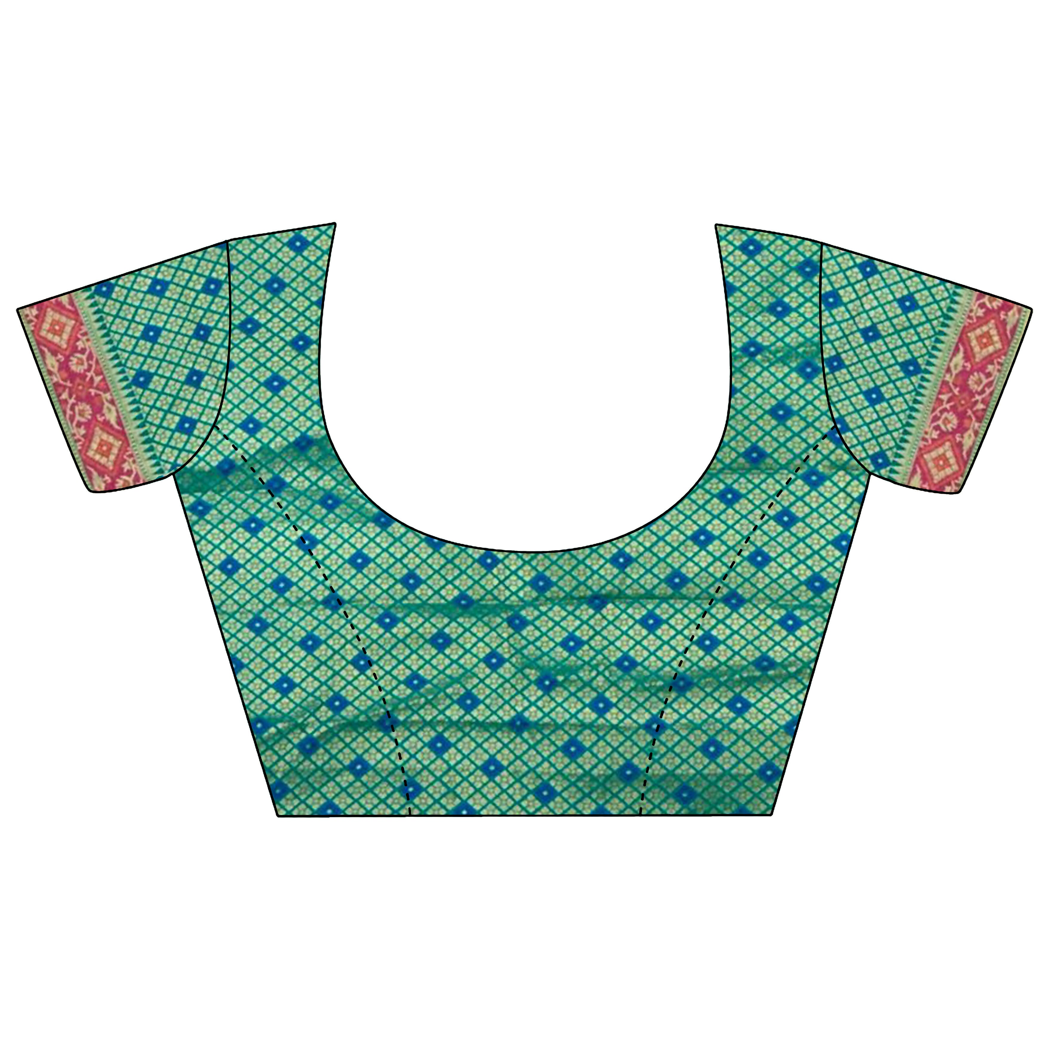 Joban Fashion Aqua Blue Patola Soft Silk Patola Saree