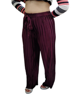 Thumbnail for Jaitra Apparels Wine Satin Pleated Free Size Palazzo