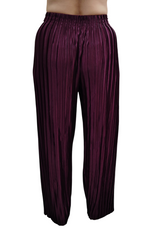 Thumbnail for Jaitra Apparels Wine Satin Pleated Free Size Palazzo