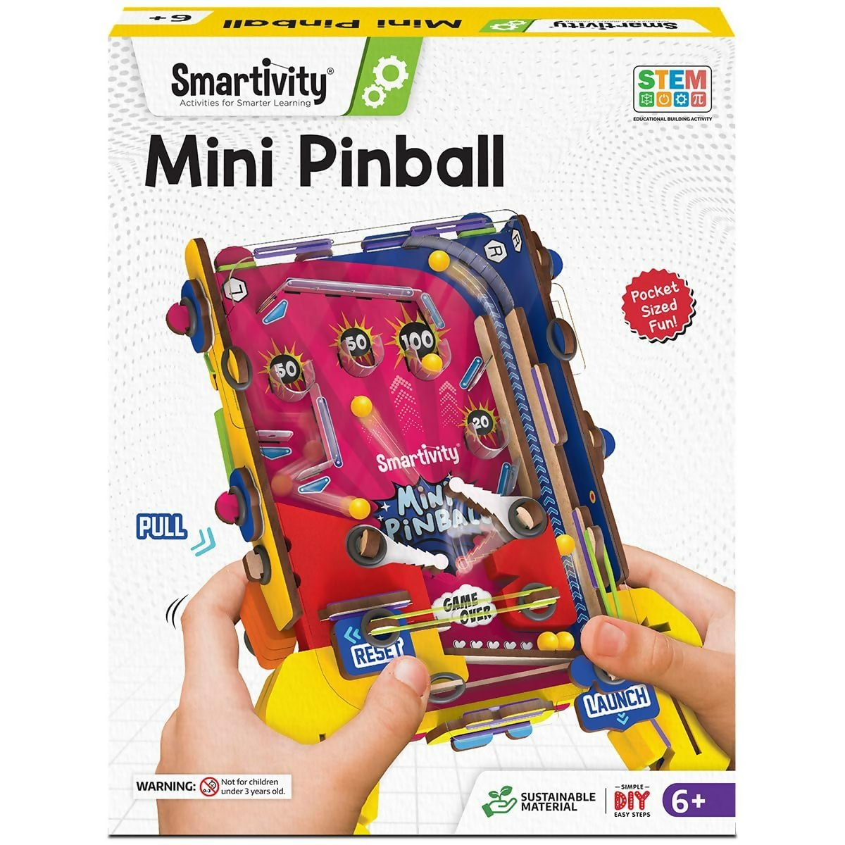 Smartivity DIY Pocket Pinball For Kids Ages 6-7-8-9-10-11-12 Years Hand-Held Exciting Arcade Game