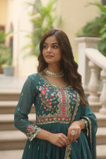 Thumbnail for Joban Fashion Rama Georgette Sequence Embroidery Work Kurta Set