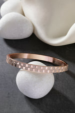 Thumbnail for NVR Men's Set of 2 Rhodium-Plated Stainless Steel Kada Bracelet - Distacart