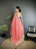 Thumbnail for Joban Fashion Baby Pink Bandhej Bandhani Vichitra Silk Bandhani Prints Saree