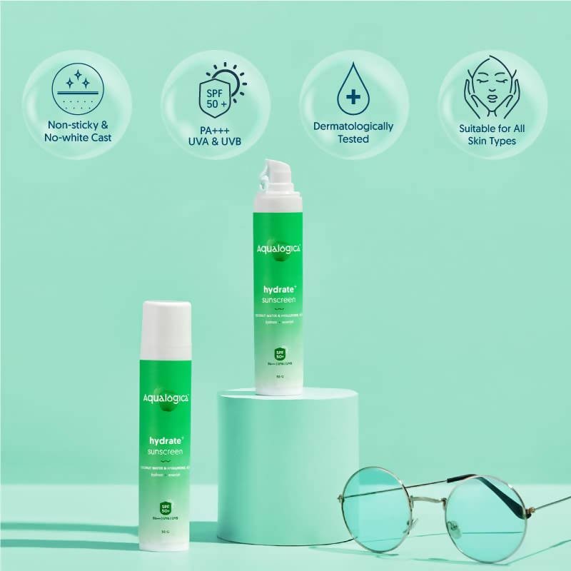 Aqualogica Hydrate+ Sunscreen with Coconut water & Hyaluronic Acid - Distacart