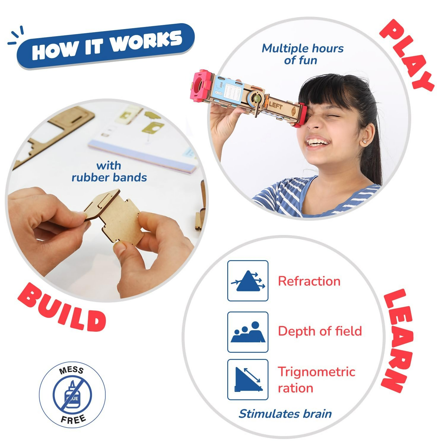 Smartivity Telescope Toy For Kids Age 8, 9, 10, 11, 12, 13, 14 Years Old Measure Height & Distance