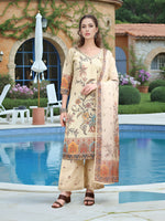 Thumbnail for Joban Fashion Off White Position Digital Print With Position Foil Kurta Set