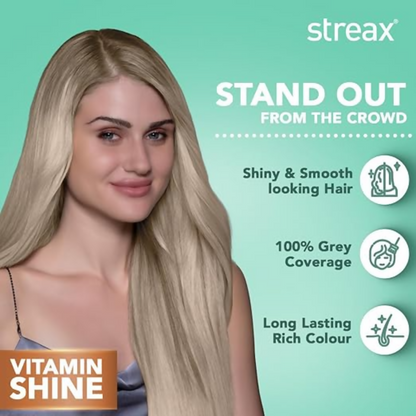 Streax Professional Permanent Hair Colour - 9.1 Rich Platinum - Dista